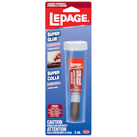 LePage Liquid Tube Super Glue Adhesive, 3-mL