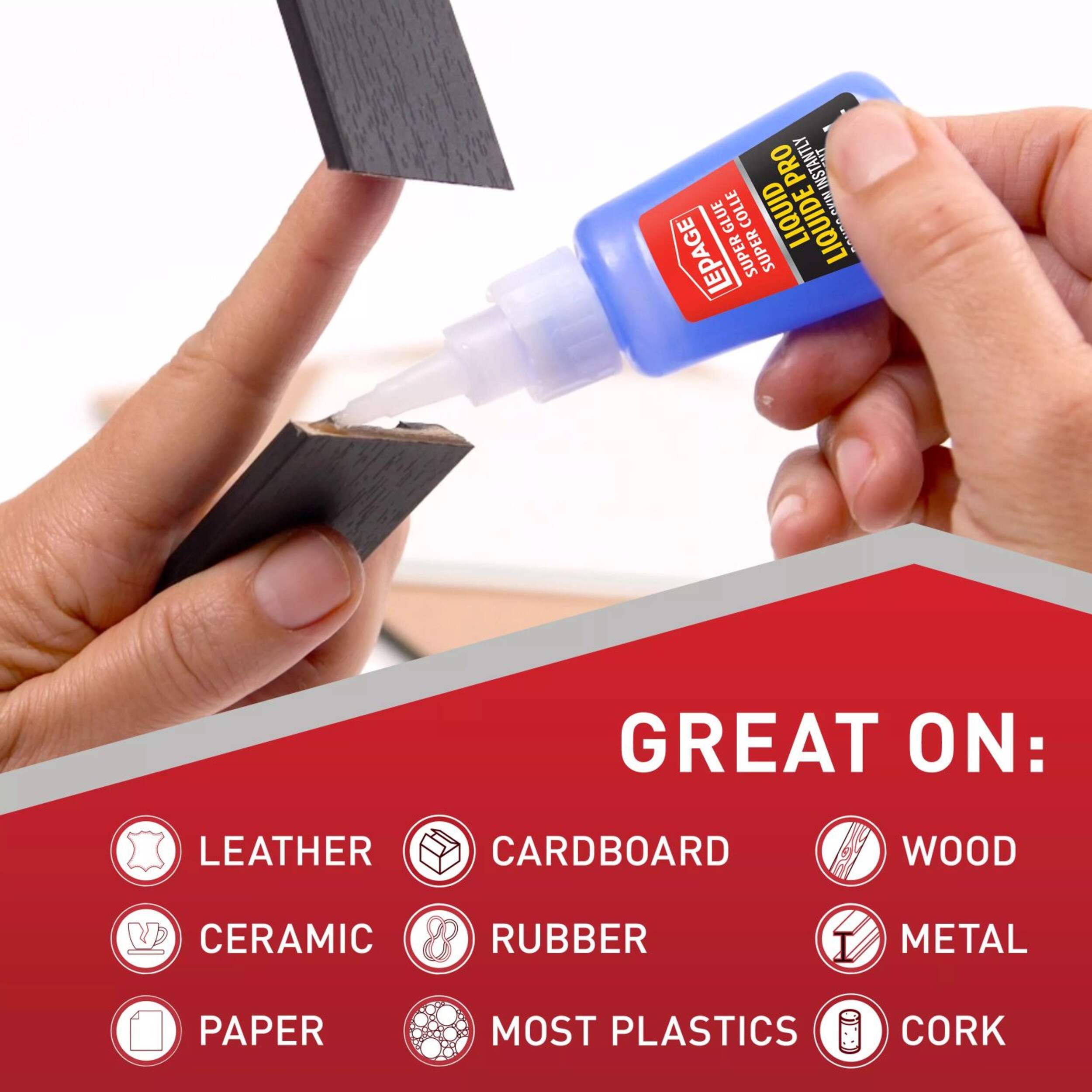 LePage Liquid Pro Super Glue MultiPurpose Cyanoacrylate Adhesive, Fast