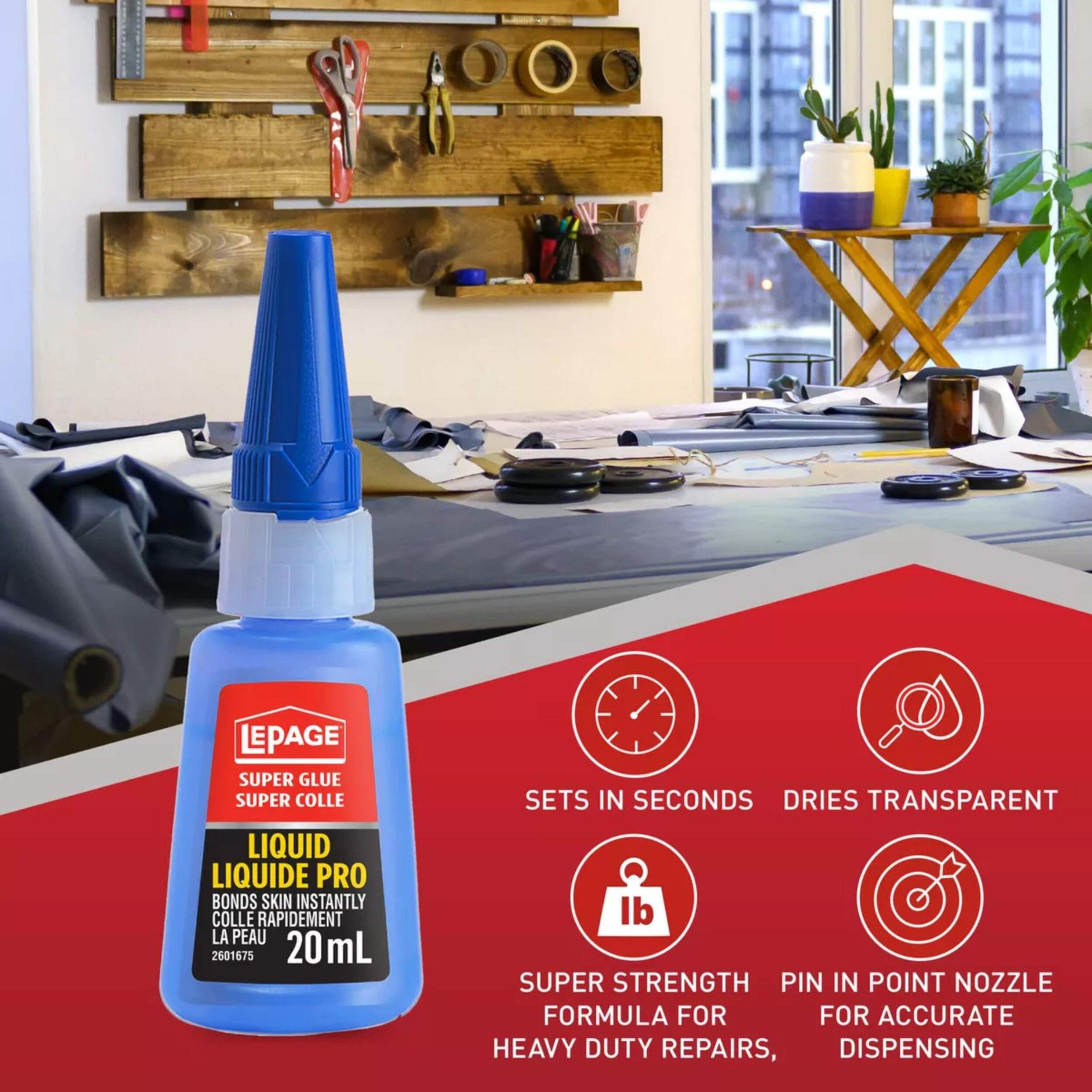 LePage Liquid Pro Super Glue MultiPurpose Cyanoacrylate Adhesive, Fast