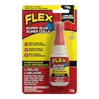 Flex Super Glue™ Hi-Performance Liquid Rubberized Adhesive Glue with Precision Tip, 15-g