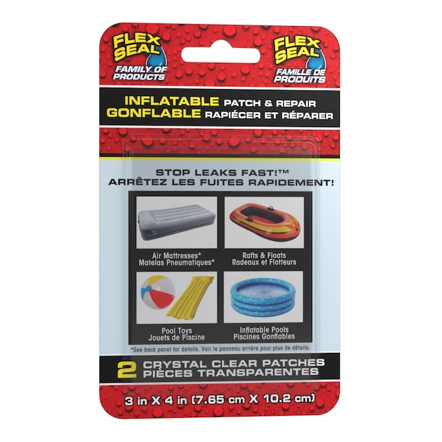 Flex Seal Inflatable Rubberized Crystal Clear Patch & Repair Kit for