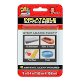 Flex Seal Inflatable Rubberized Crystal Clear Patch & Repair Kit for Smooth PVC Plastic Surfaces Front_Flat