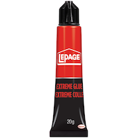 Gel adhésif tout usage LePage Extreme, anti-gouttes, résistant aux UV et à l'eau, transparent, 20 g Front_Flat