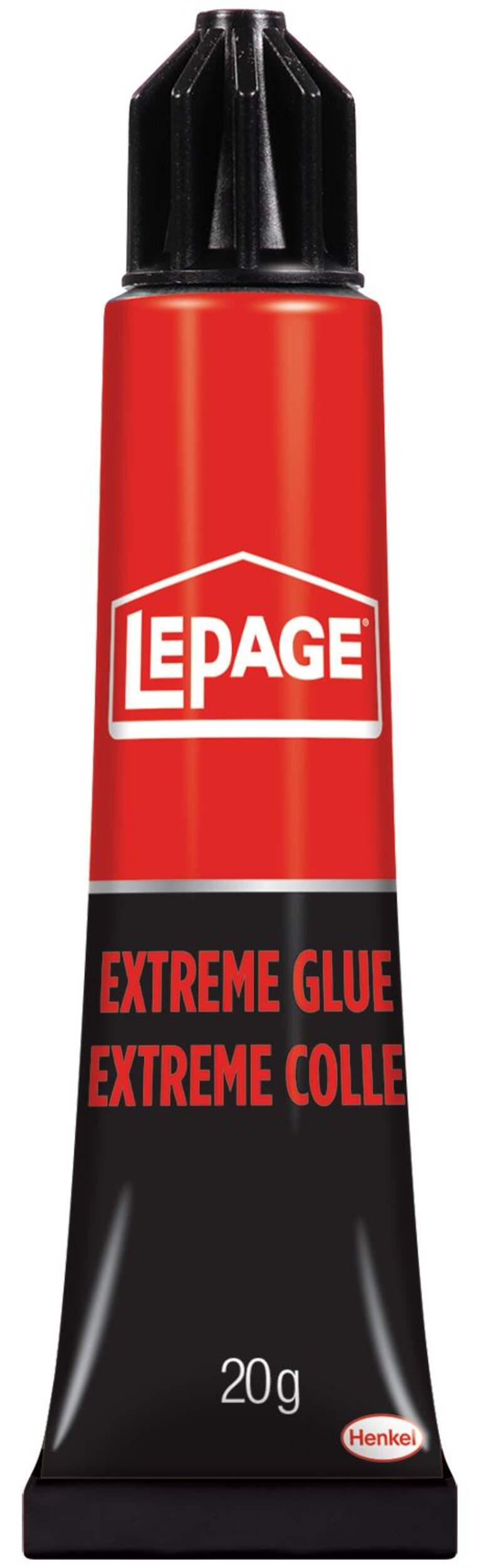 LePage Extreme Glue Multi-Purpose Non-Drip Gel Adhesive, UV & Water-Resistant, Clear, 20-g Front_Flat