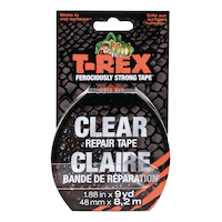 T-Rex Ferociously Strong Tape, In/Outdoor All-Weather Repair Tape, Clear, 48-mm x 8.2-m Front_Elevated