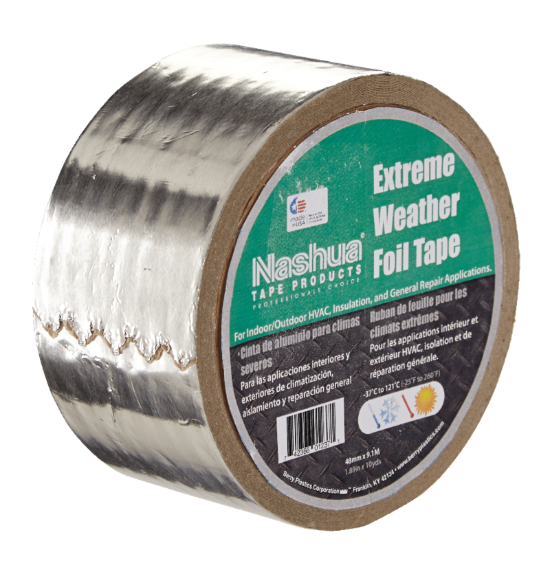 Nashua Tape Indoor/Outdoor Extreme Weather Foil Tape For HVAC, Ducts