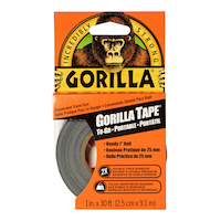 Gorilla To-Go Weather-Resistant Double-Thick Travel Size Adhesive Tape, 1-in x 30-ft