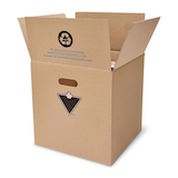 Canadian Tire Small Moving & Storage Box, 100% Recycled Cardboard, 14 x 14 x 14-in Front_Angled_Left