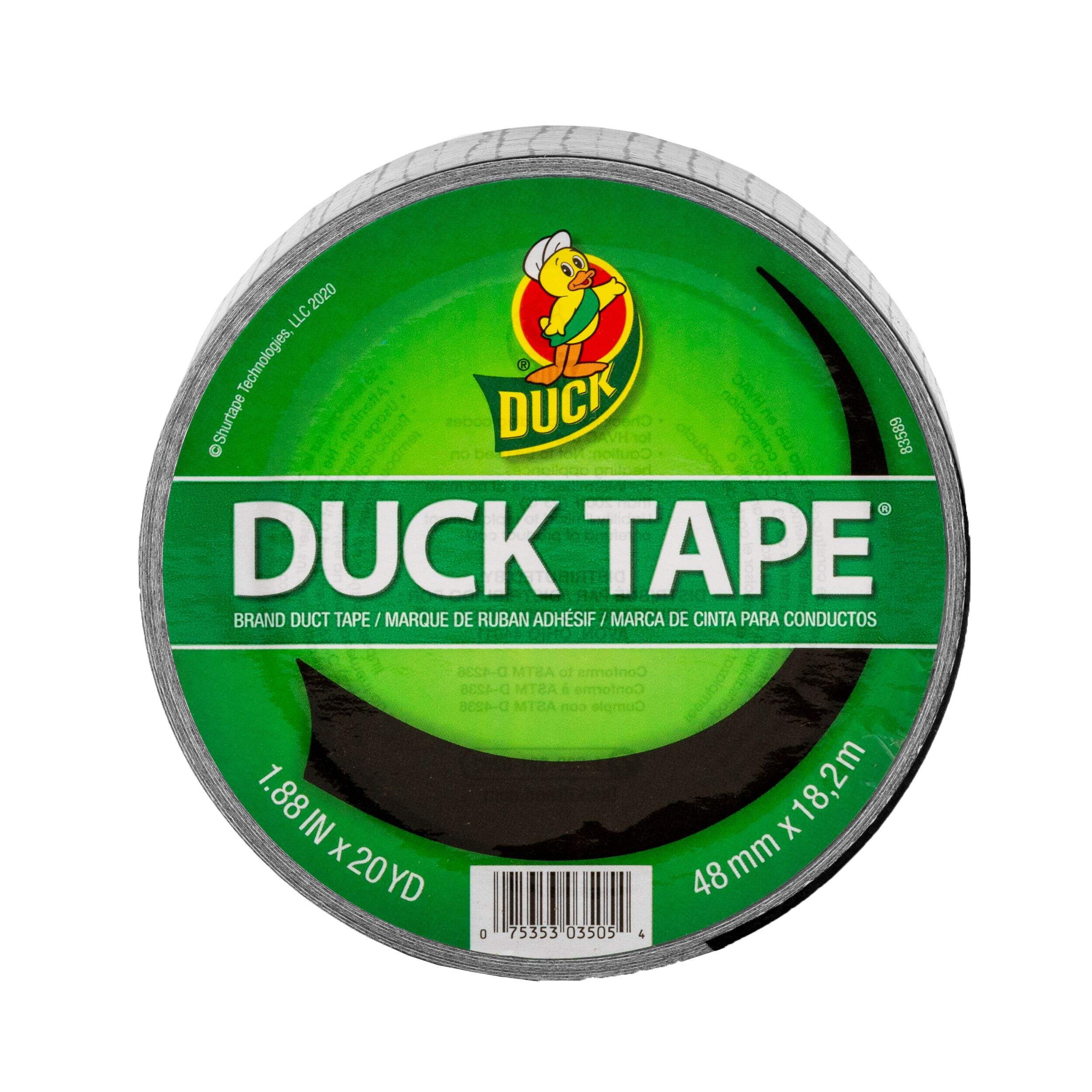 Duck Tape Multi-Purpose Utility Duct Tape, High-Strength Adhesive, Black, 1.88-in x 20-yd Front_Flat