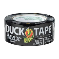Duck Tape Multi-Purpose Utility Duct Tape, High-Strength Adhesive, Black, 1.88-in x 20-yd Front_Elevated