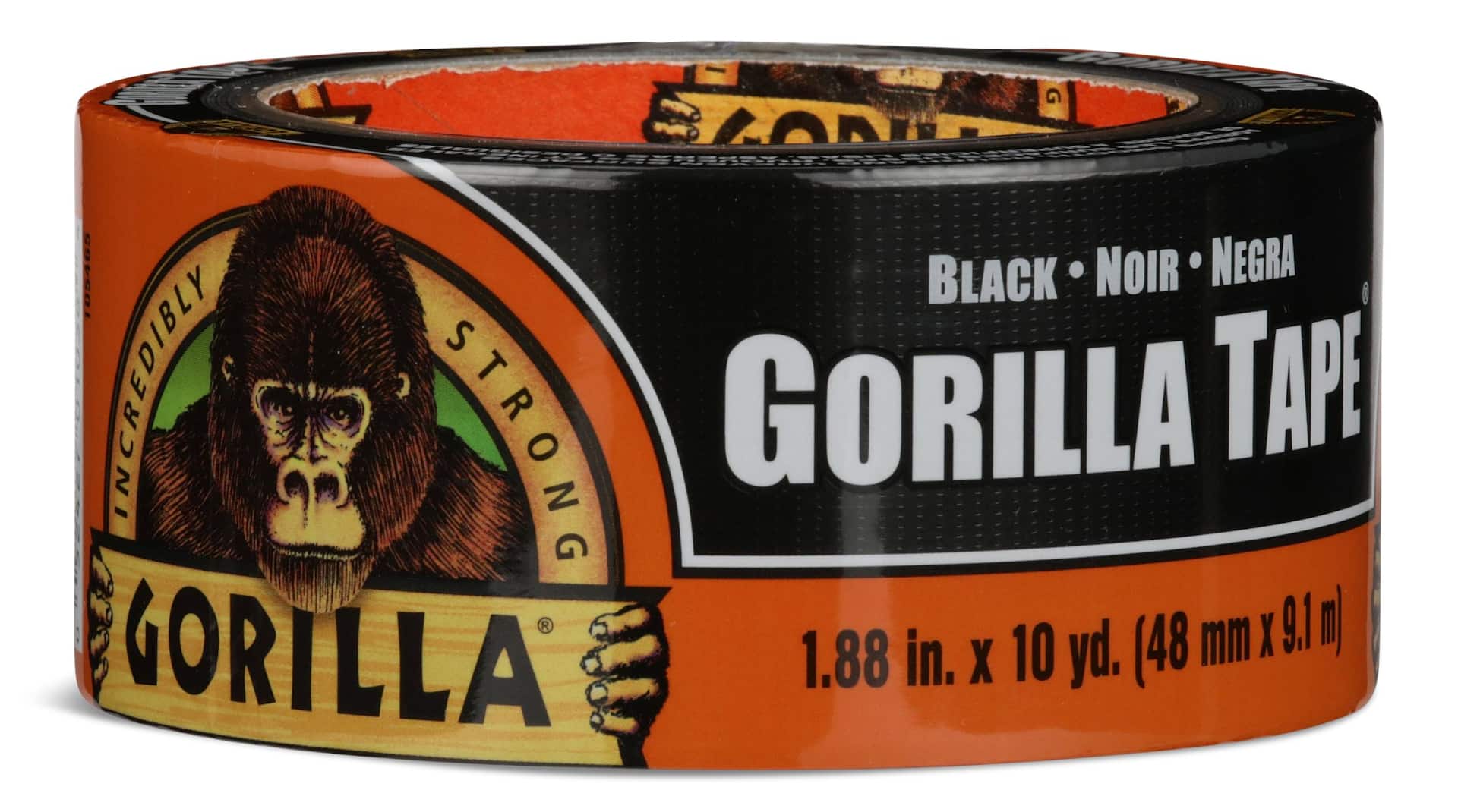 Gorilla 2-in x 10-ft Black Tape Roll Anti-Slip Tape at