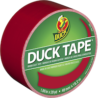 Duck Tape Multi-Purpose Utility Duct Tape, High-Strength Adhesive, Red, 1.88-in x 20-yd Front_Three_Fourths_Angled_Right