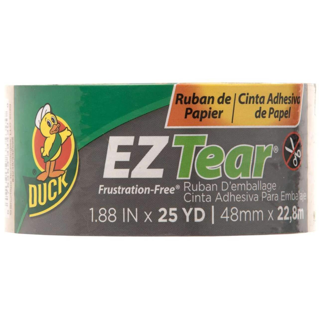 Ruban adhésif en papier tout usage Duck EZ-Tear pour l'emballage et  l'étiquetage, brun, 1,88 po x 25 vg