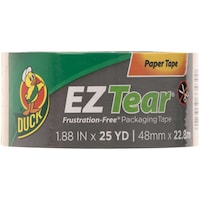 Duck  EZ-Tear Multi-Purpose Paper Tape For Packaging & Labelling, Brown, 1.88-in x 25-yd Front_Flat