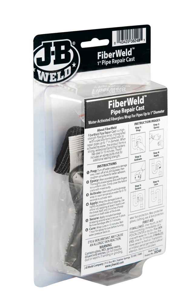 JB Weld FiberWeld 1in Pipe Repair Cast Wrap, 2in x 48in Canadian Tire