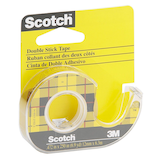 3M Scotch Double-Stick Double-Sided Tape in Dispenser, Long-Lasting, Clear, 12-mm x 6.3-m Front_Angled_Right