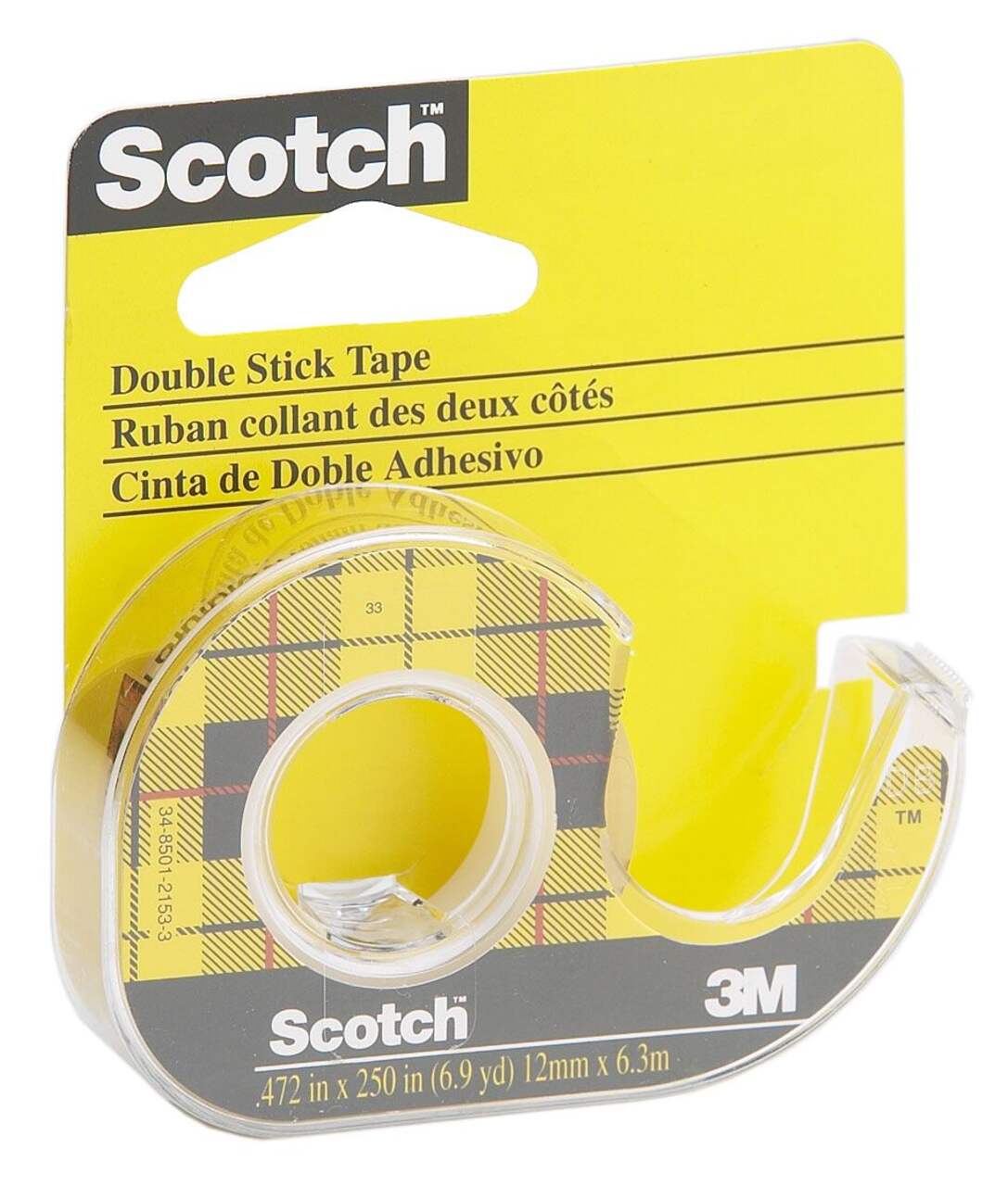Scotch Double Sided Adhesive Roller 0.27 in x 26 ft Micro Dot