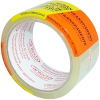 Carton & Box Sealing Packaging Tape, For Moving/Shipping, Clear, 4.8-cm x 50-m Front_Angled_Right