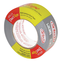 Cantech Multi-Purpose Duct Tape, Heavy Duty Utility Tape, Silver, 1.9-in x 55-m Front_Angled_Left