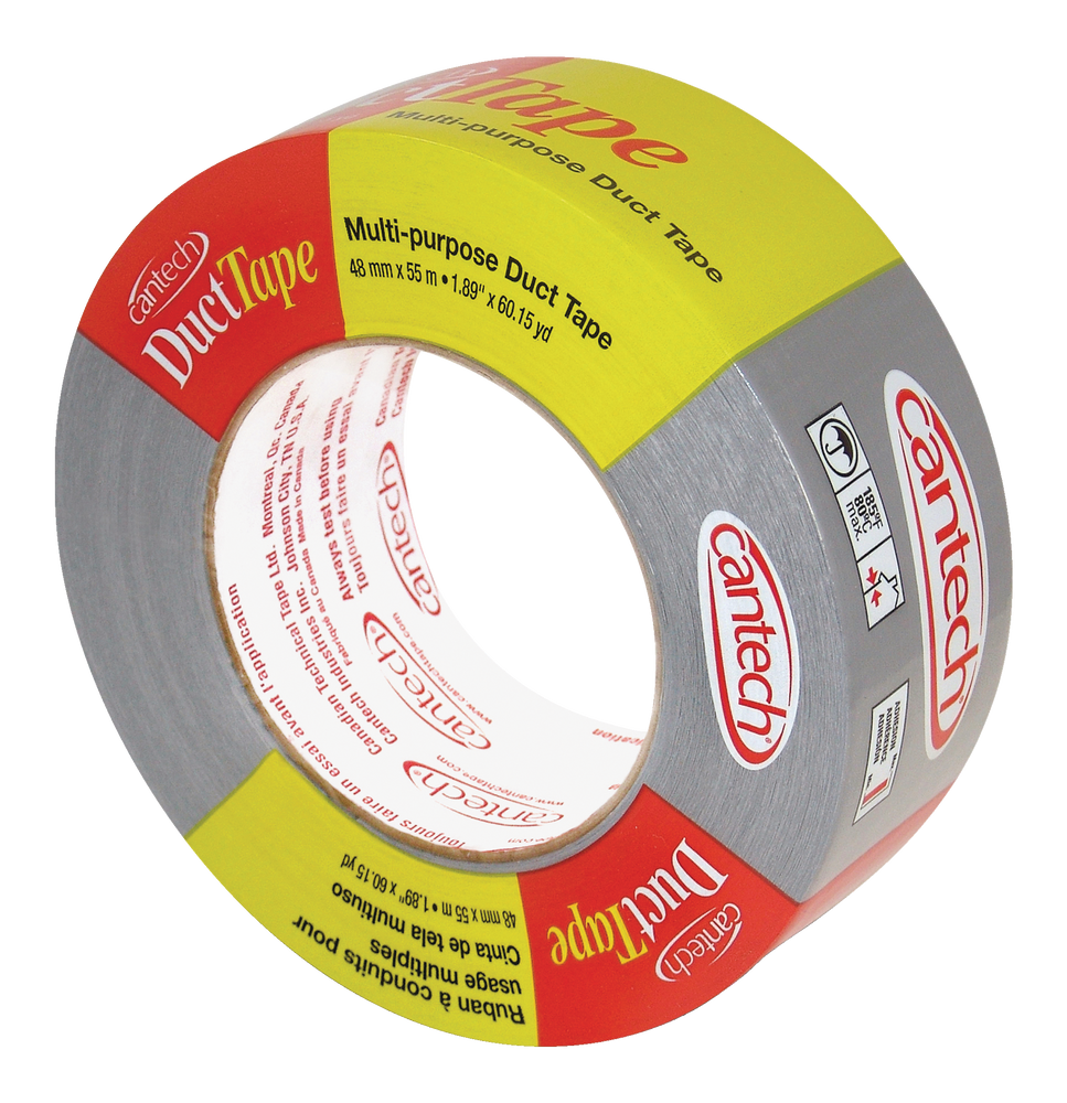 Cantech MultiPurpose Duct Tape, Heavy Duty Utility Tape, Silver, 1.9