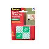 Scotch Foam Mounting Square Tape, 1 x 1-in, 16-pk
