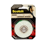 3M Scotch Heavy Duty Double Sided Tape, Foam Mounting Tape, Holds Up To 2-lbs, 1.2-cm x 1.9-m Front_Flat