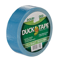 Ruban double-face tout usage Duck, résistant aux intempéries, bleu, 1,4 po x 12 vg
