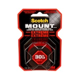 3M Scotch Extremely Strong Mounting Tape, Indoor/Outdoor, Holds Up To 30-lbs, 1 x 60-in Front_Flat