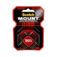 3M Scotch Extremely Strong Mounting Tape, Indoor/Outdoor, Holds Up To 30-lbs, 1 x 60-in Front_Flat