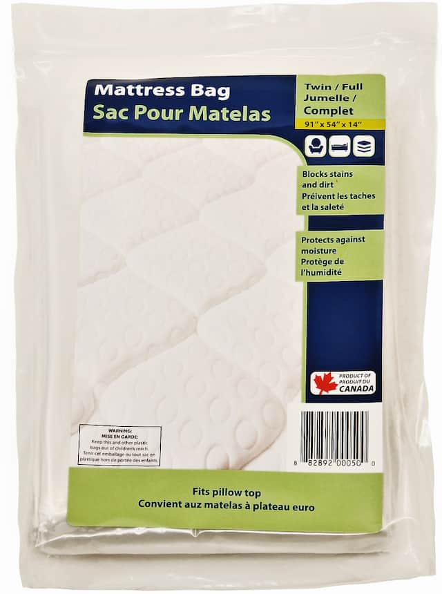 Reusable Plastic Mattress Storage & Moving Bag, Protects Against