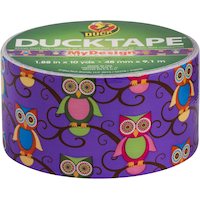 Retro Owls Duck Tape Front_Elevated