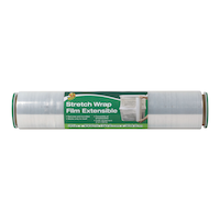 Duck Plastic Stretch Wrap Film For Moving, Packing & Storage, Clear, 20-in x 1000-ft Overhead_Flat