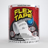 Flex Tape Rubberized Waterproof Adhesive Tape, Seals & Repairs Leaks, Clear, 4-in x 5-ft Front_Flat