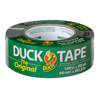 Duck Tape Original All-Purpose Utility Duct Tape with Waterproof Back, Silver, 1.88-in x 55-yd Front_Elevated