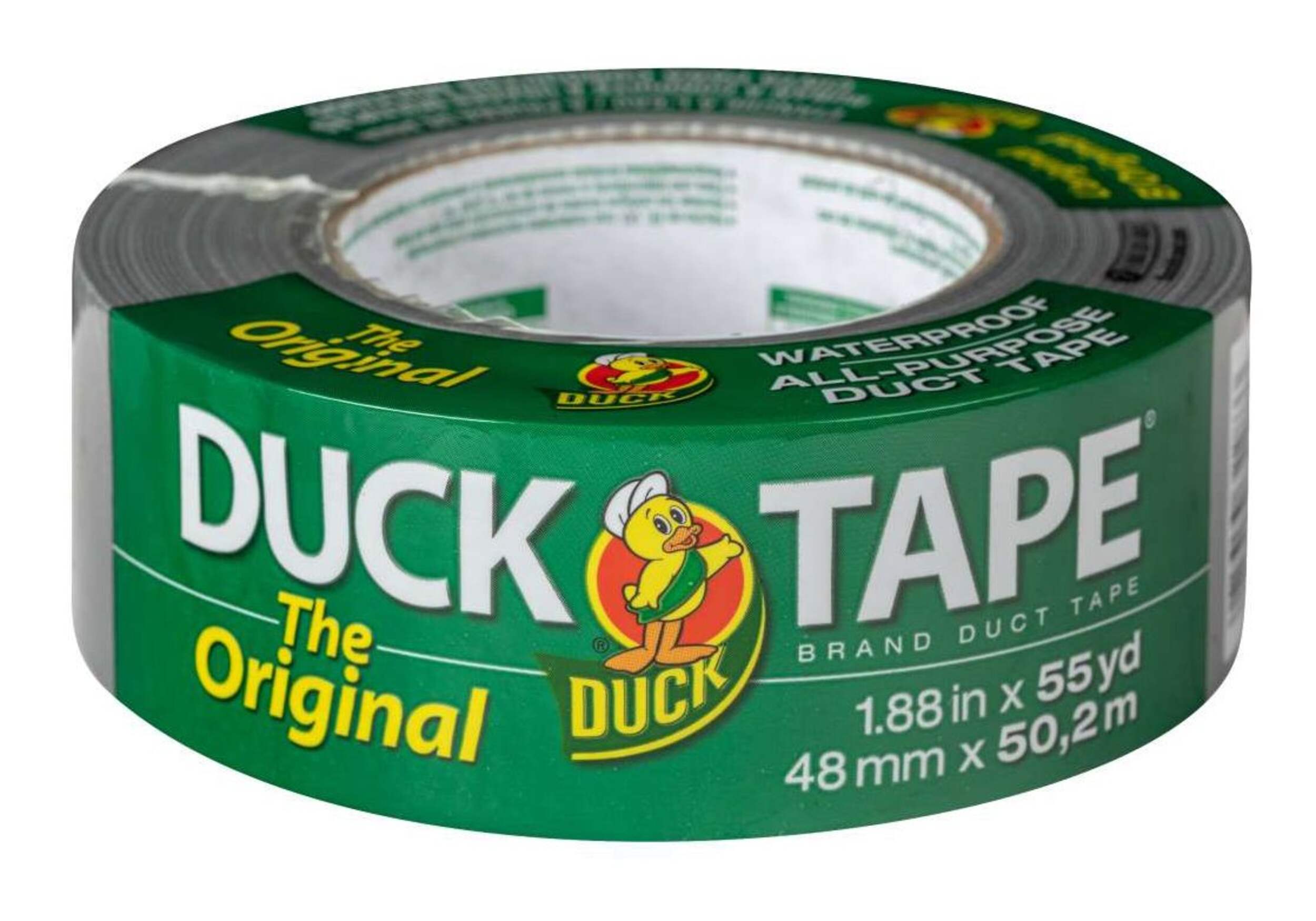 Duck Tape Original All-Purpose Utility Duct Tape with Waterproof Back, Silver, 1.88-in x 55-yd Front_Elevated