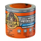 Gorilla Waterproof Patch and Seal Tape, Clear, 10.16cm x 3.04m Front_Angled_Left