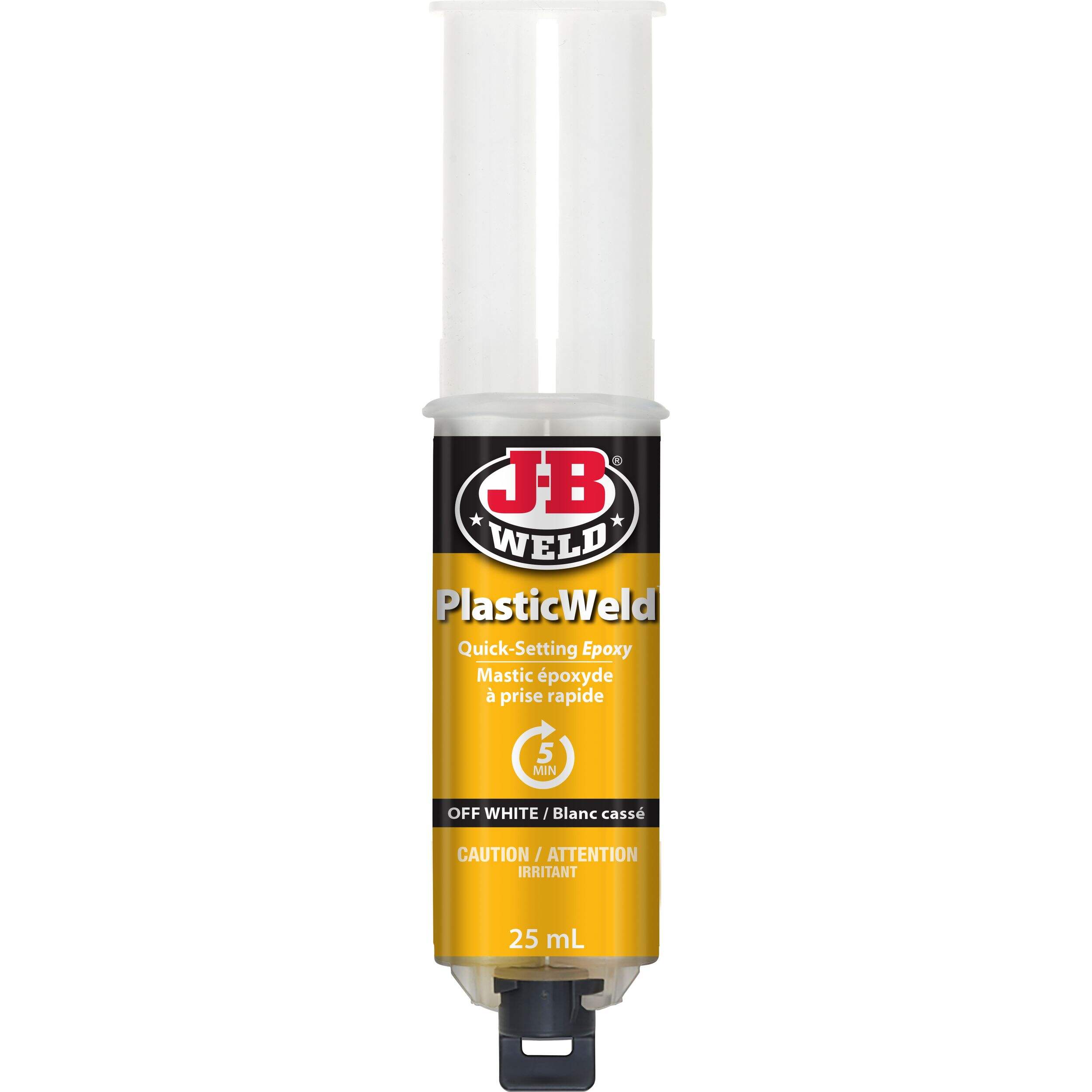 J-B Weld PlasticWeld Syringe, 25-ml Front_Flat