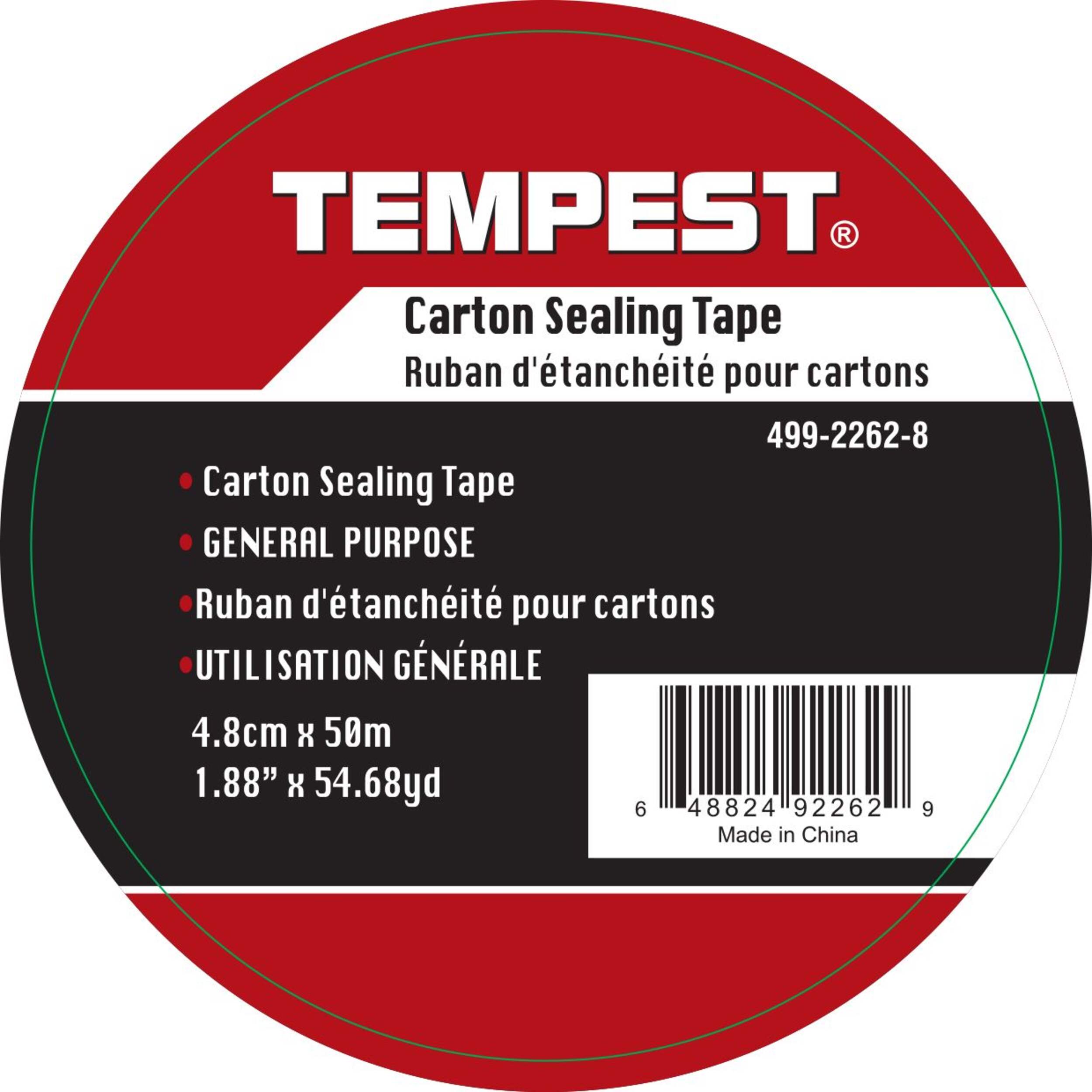 Tempest Box Sealing Tape Clear 48mm x 50M Front_Flat