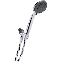 Peerless® 6-Setting Handheld Shower Head, Non-Slip Finger Grip, Chrome Front_Angled_Right