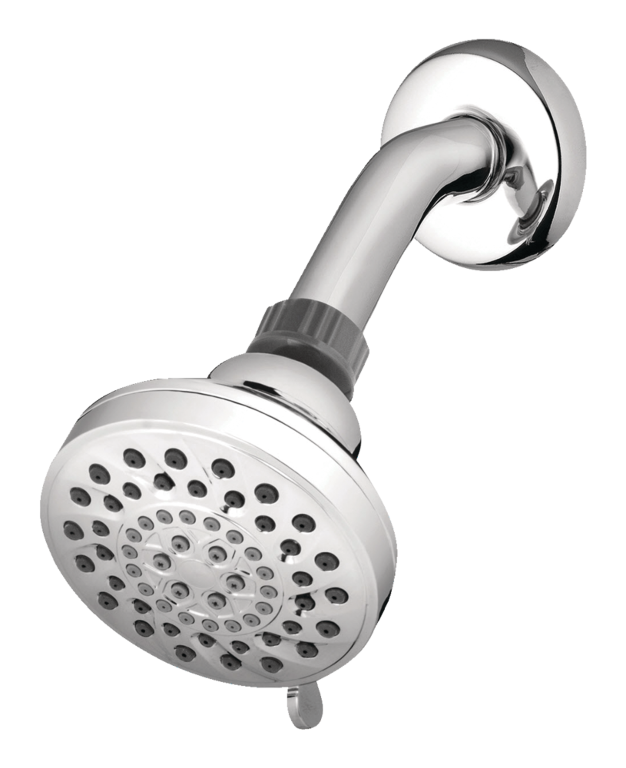 Waterpik 3-Setting OptiFLOW Wall Mount Massage Fixed Shower Head, Chrome Front_Angled_Left