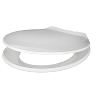 For Living Plastic Round Toilet Seat with Plastic Hinges, Assorted Colours