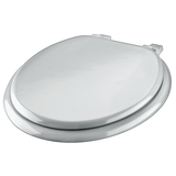 Danze Round White Toilet Seat, Wood Overhead_Plunge