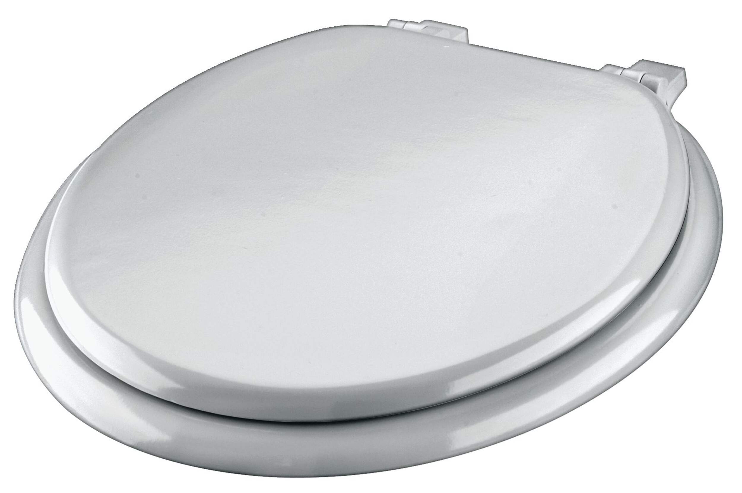 Siège de toilette rond Danze, bois, blanc Overhead_Plunge