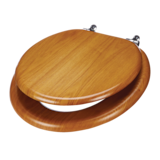 For Living Oak Toilet Seat, Brown Overhead_Plunge
