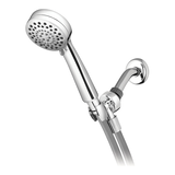 Waterpik 6-Setting OptiFLOW Handheld Shower Head, Chrome Front_Angled_Left