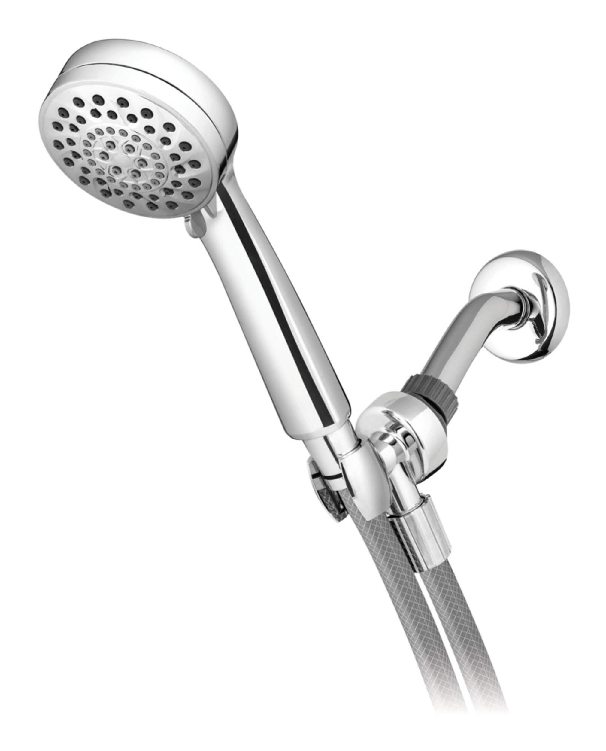Waterpik 6-Setting OptiFLOW Handheld Shower Head, Chrome Front_Angled_Left