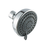 Danze 2.5GPM  4 Settings Fixed Showerhead with Grey Face and Chrome Body Front_Angled_Right
