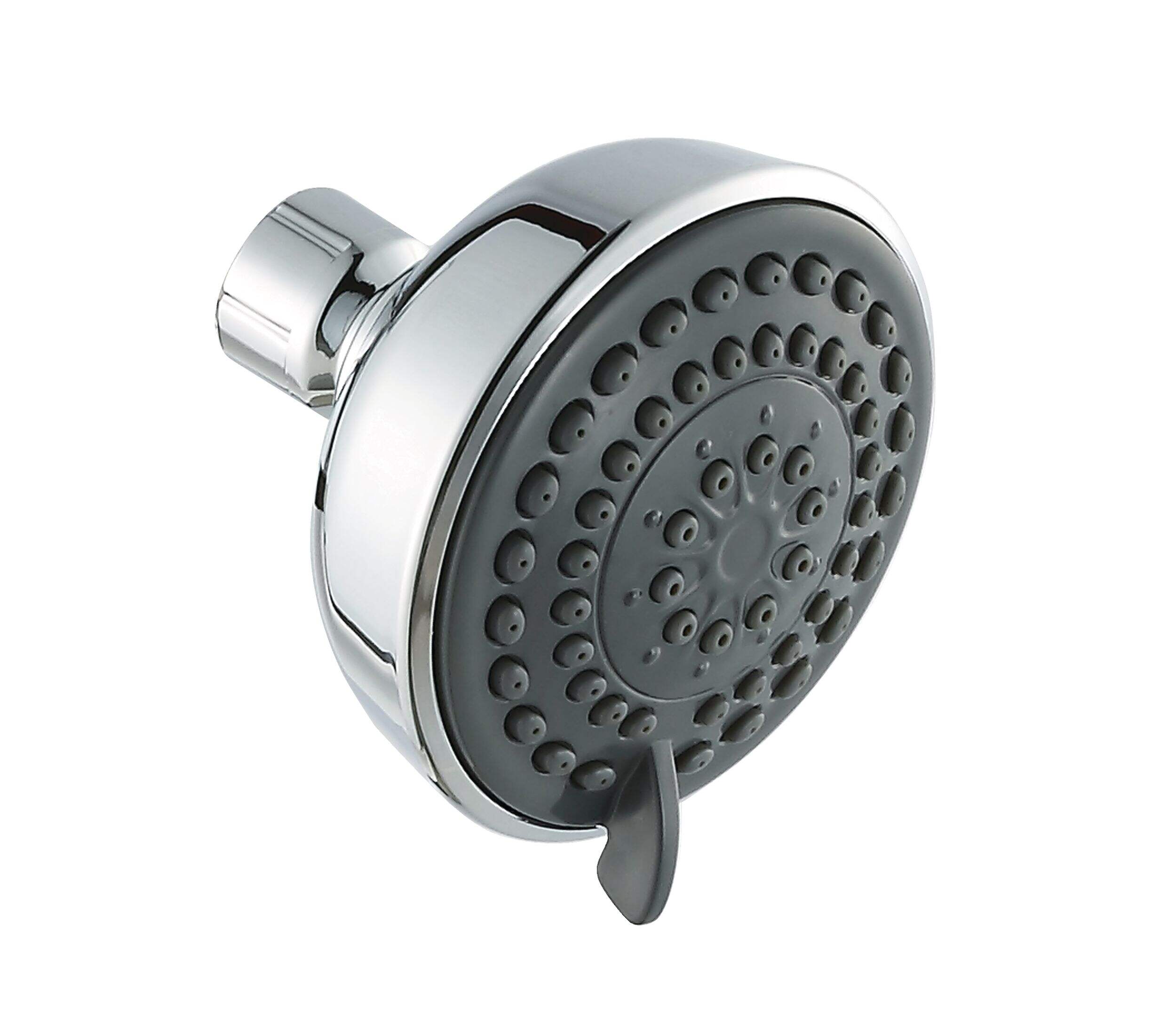 Danze 2.5GPM  4 Settings Fixed Showerhead with Grey Face and Chrome Body Front_Angled_Right