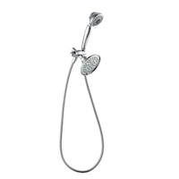 Danze 2.5GPM  6 Settings Shower Combo, Chrome and Brass Pivot Ball Front_Angled_Left