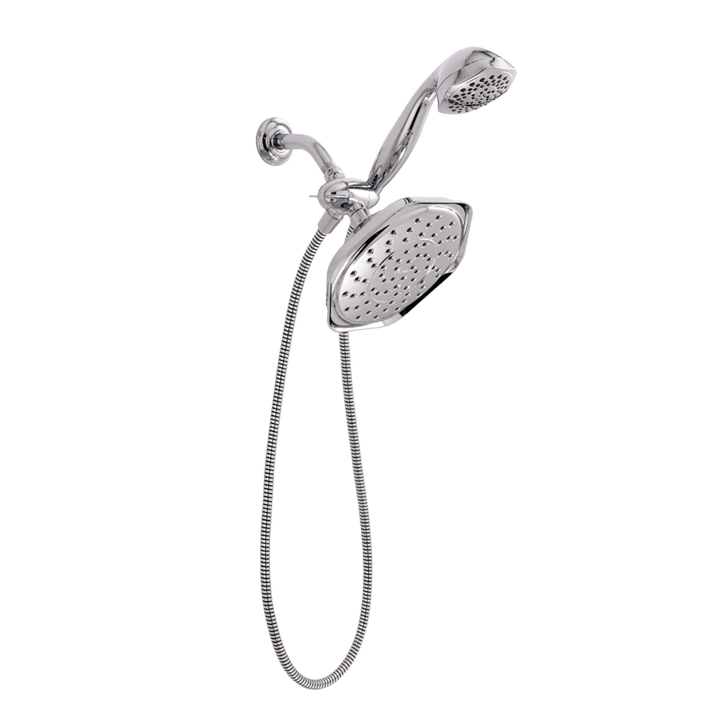 Moen Enliven 7-function 9-in Diameter Chrome Showerhead with Handheld Shower Front_Angled_Right